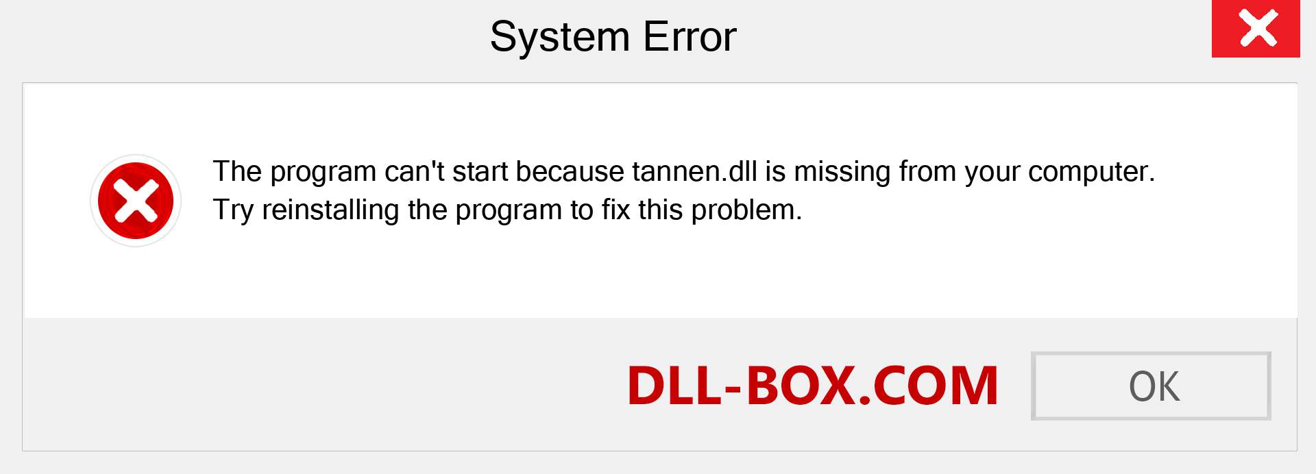  tannen.dll file is missing?. Download for Windows 7, 8, 10 - Fix  tannen dll Missing Error on Windows, photos, images